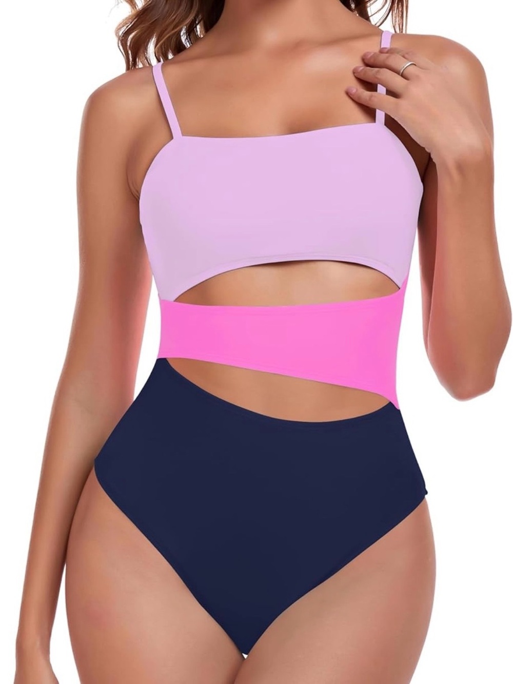 NWT RELLECIGA Colorblock Cutout One-Piece Swimsuit - $119 Size S